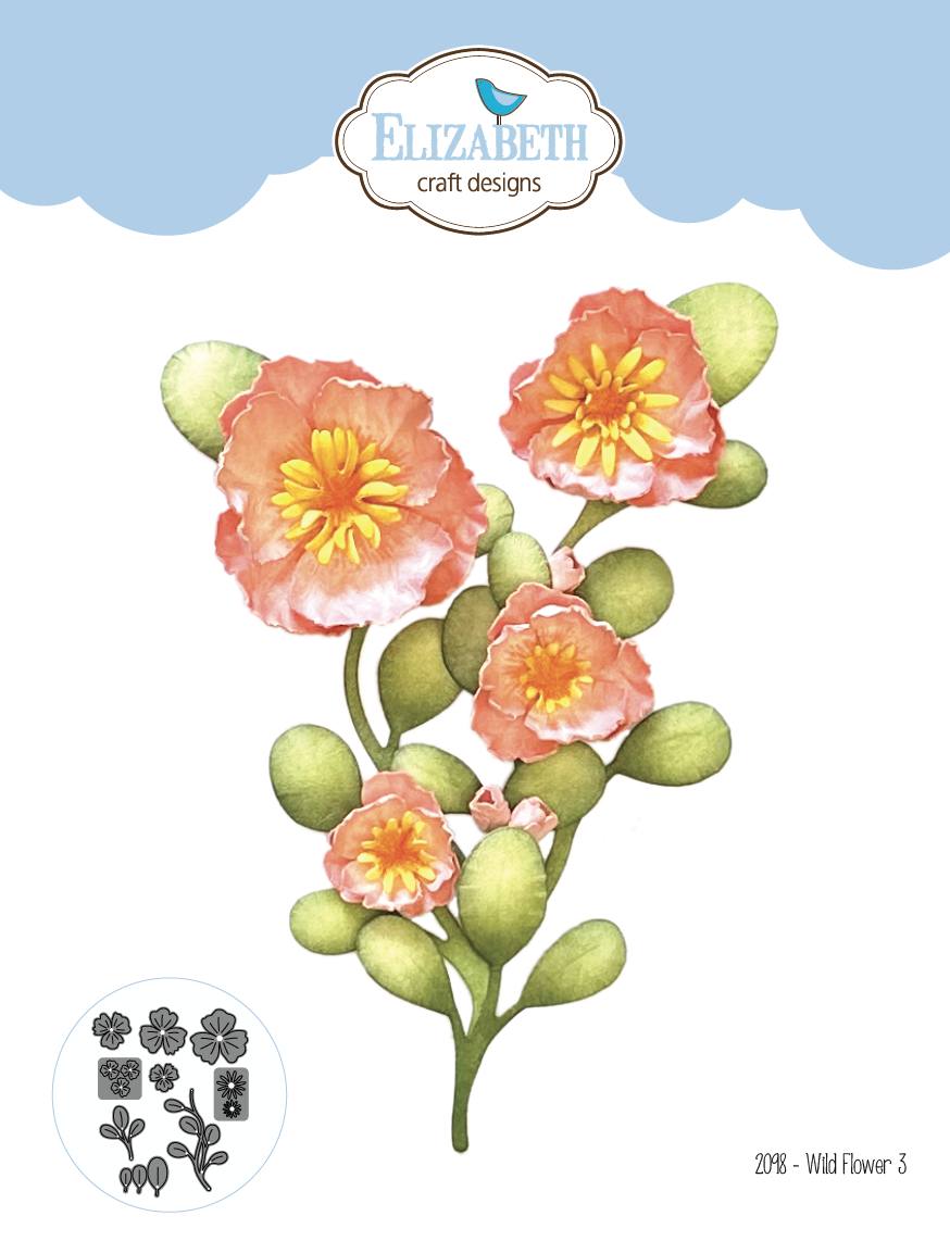 Elizabeth Craft Designs Wild Flower 3 Die Set